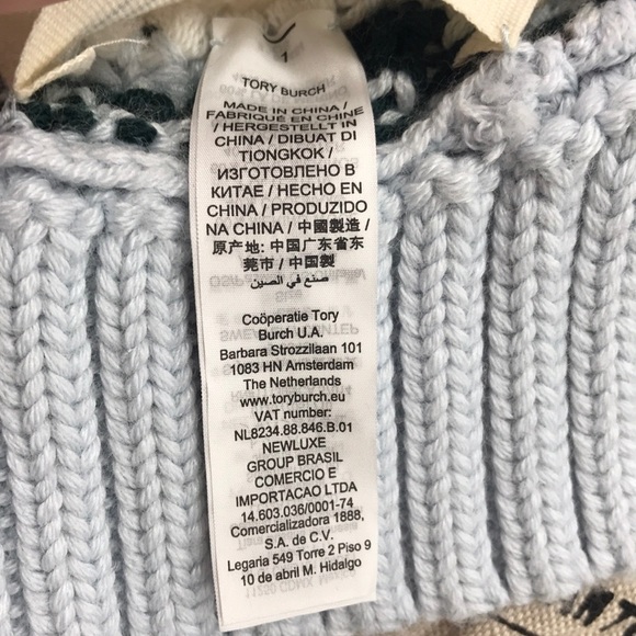 🎁TORY BURCH Performance Merino Fair Isle Scarf - Picture 8 of 9